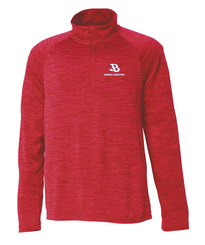 BURLINGTON CROSS COUNTRY MEN'S SPACE DYE PERFORMANCE PULLOVER (9763)