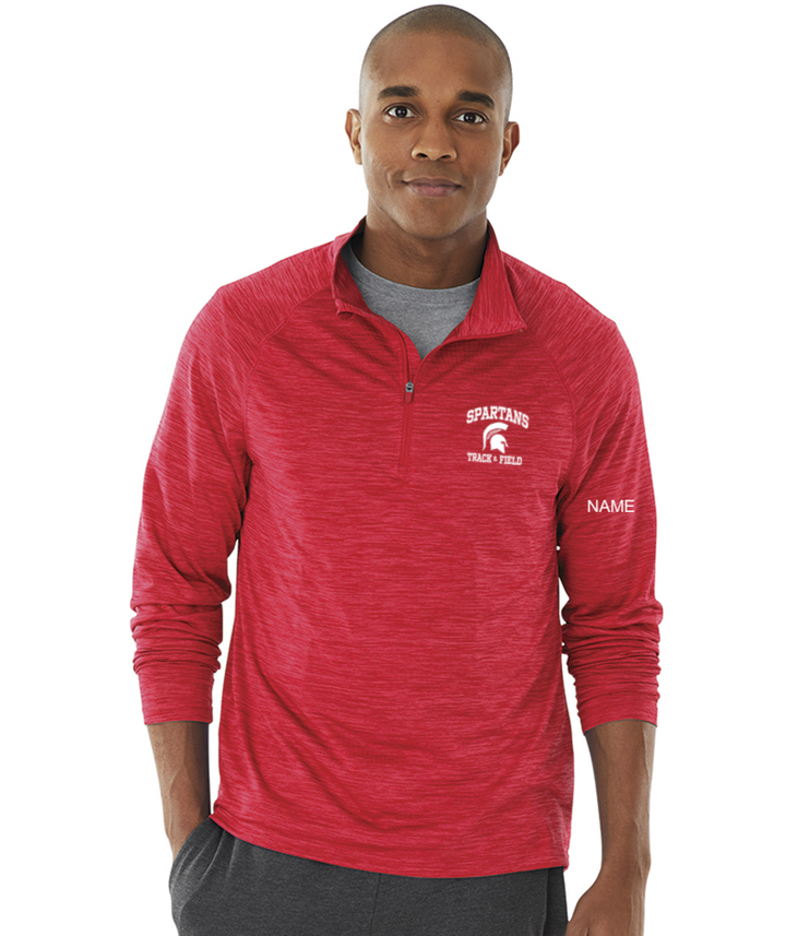 East Longmeadow Track &amp; Field 2024 - SUDADERA DE ALTO RENDIMIENTO CON TEÑIDO ESPACIAL PARA HOMBRE - 9763 