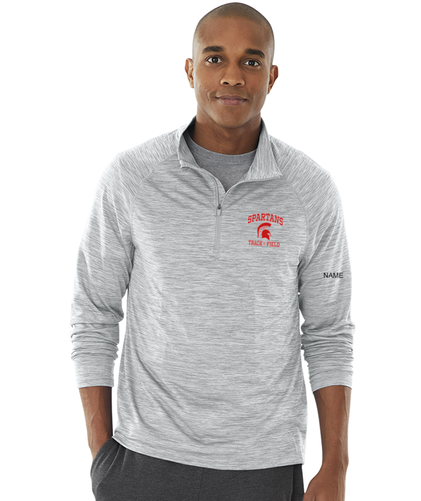 East Longmeadow Track &amp; Field 2024 - SUDADERA DE ALTO RENDIMIENTO CON TEÑIDO ESPACIAL PARA HOMBRE - 9763 