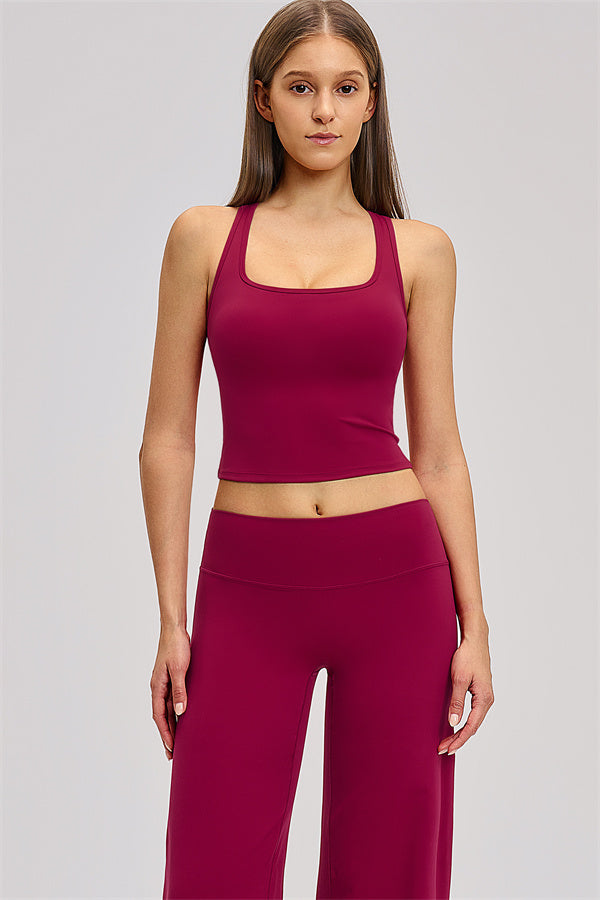 The Dynamic Crop Top Straight Leg Pants 2-Piece Set