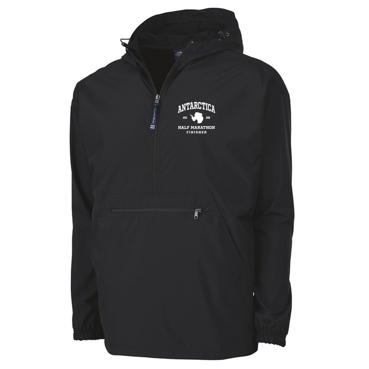 Chaqueta negra Pack-N-Go para finalistas del Maratón de la Antártida (9904)