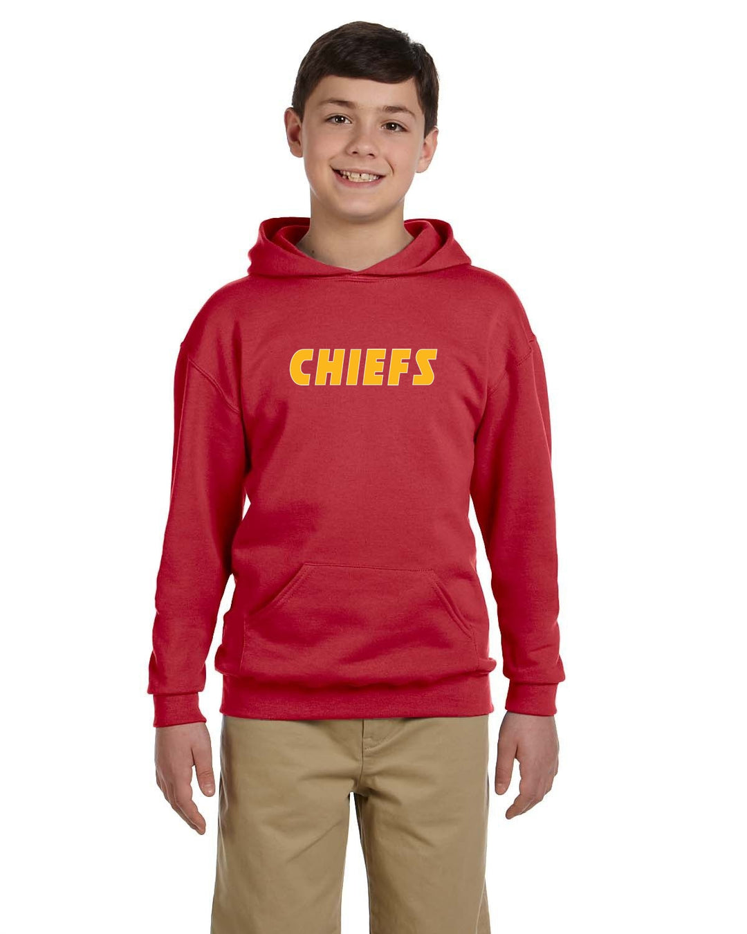 Flag Football Chiefs Jerzees Youth 8 oz. NuBlend® Fleece Pullover Hooded Sweatshirt (996Y)