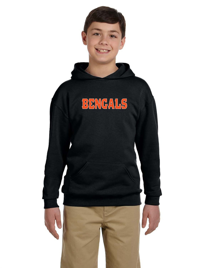 Sudadera con capucha y jersey de vellón NuBlend® de 8 oz para jóvenes de los Bengals Flag Football (996Y)