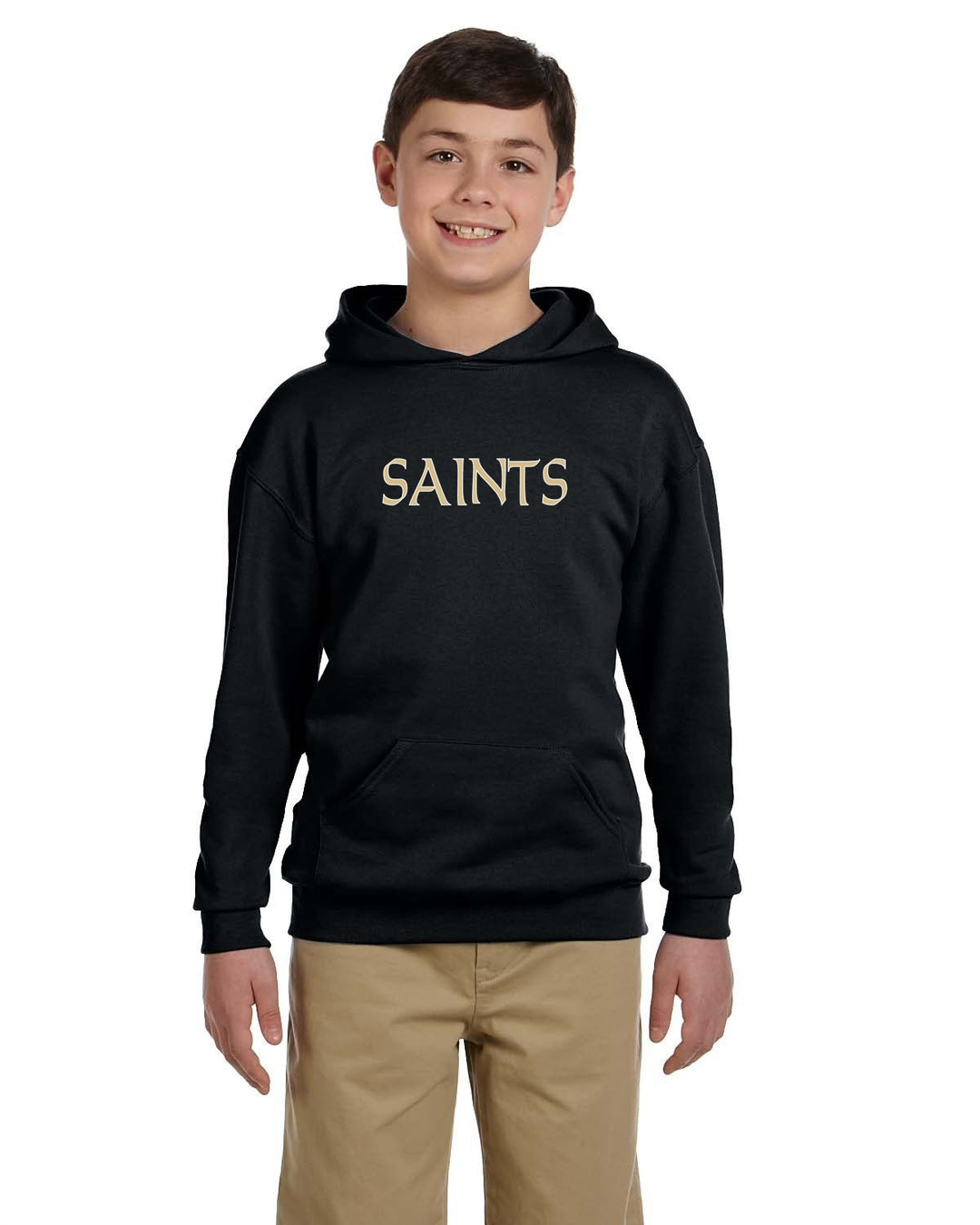 Flag Football Saints Jerzees Youth 8 oz. NuBlend® Fleece Pullover Hooded Sweatshirt (996Y)