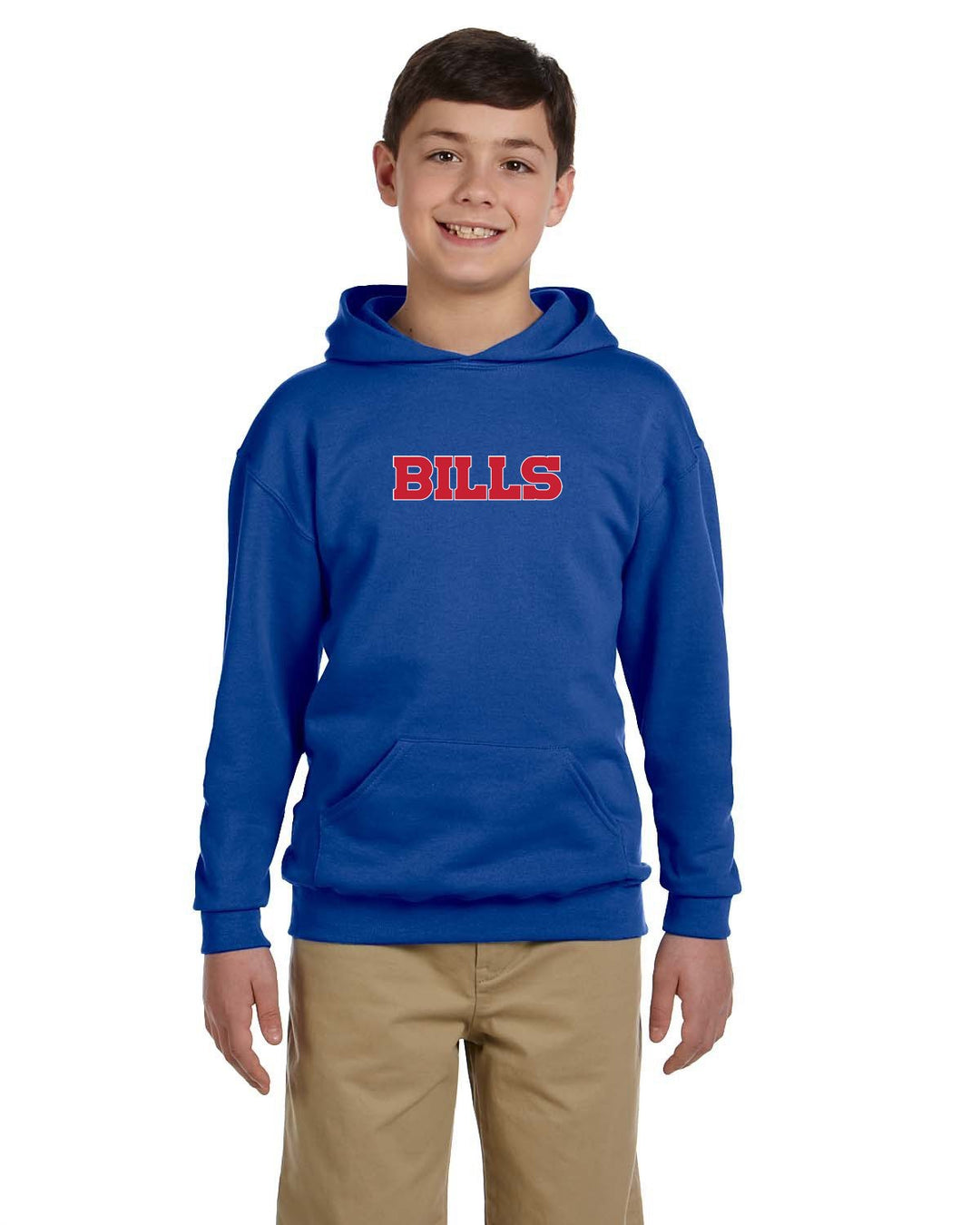 Sudadera con capucha y jersey de tejido polar NuBlend® de 8 oz para jóvenes de los Bills de fútbol americano de bandera (996Y)