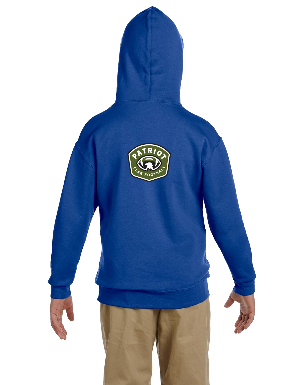 Flag Football Rams - Jerzees Youth 8 oz. NuBlend® Fleece Pullover Hooded Sweatshirt (996Y)