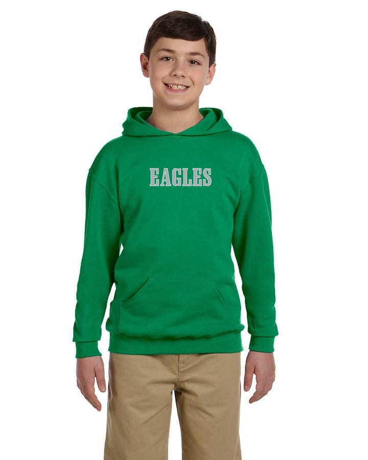 Sudadera con capucha y jersey de polar NuBlend® de 8 oz para jóvenes de los Eagles de fútbol bandera (996Y)