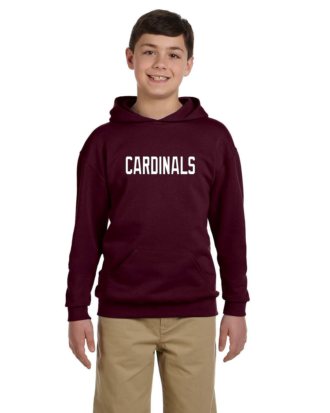 Flag Football Cardinals Jerzees Youth 8 oz. NuBlend® Fleece Pullover Hooded Sweatshirt (996Y)