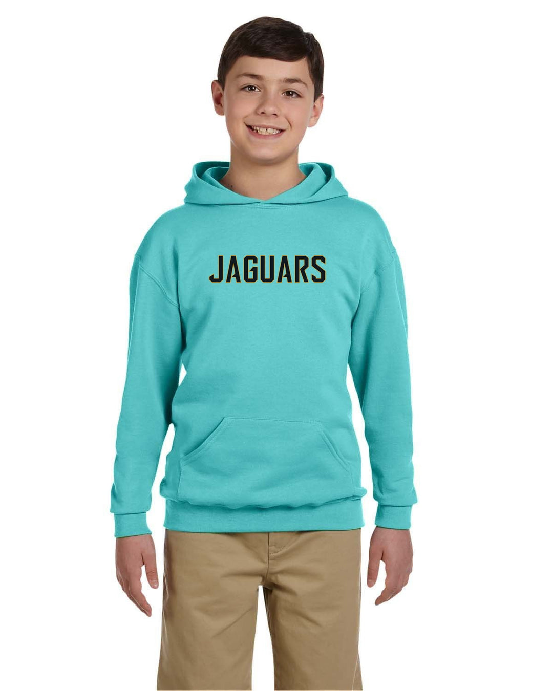 Flag Football Jaguars Jerzees Youth 8 oz. NuBlend® Fleece Pullover Hooded Sweatshirt (996Y)