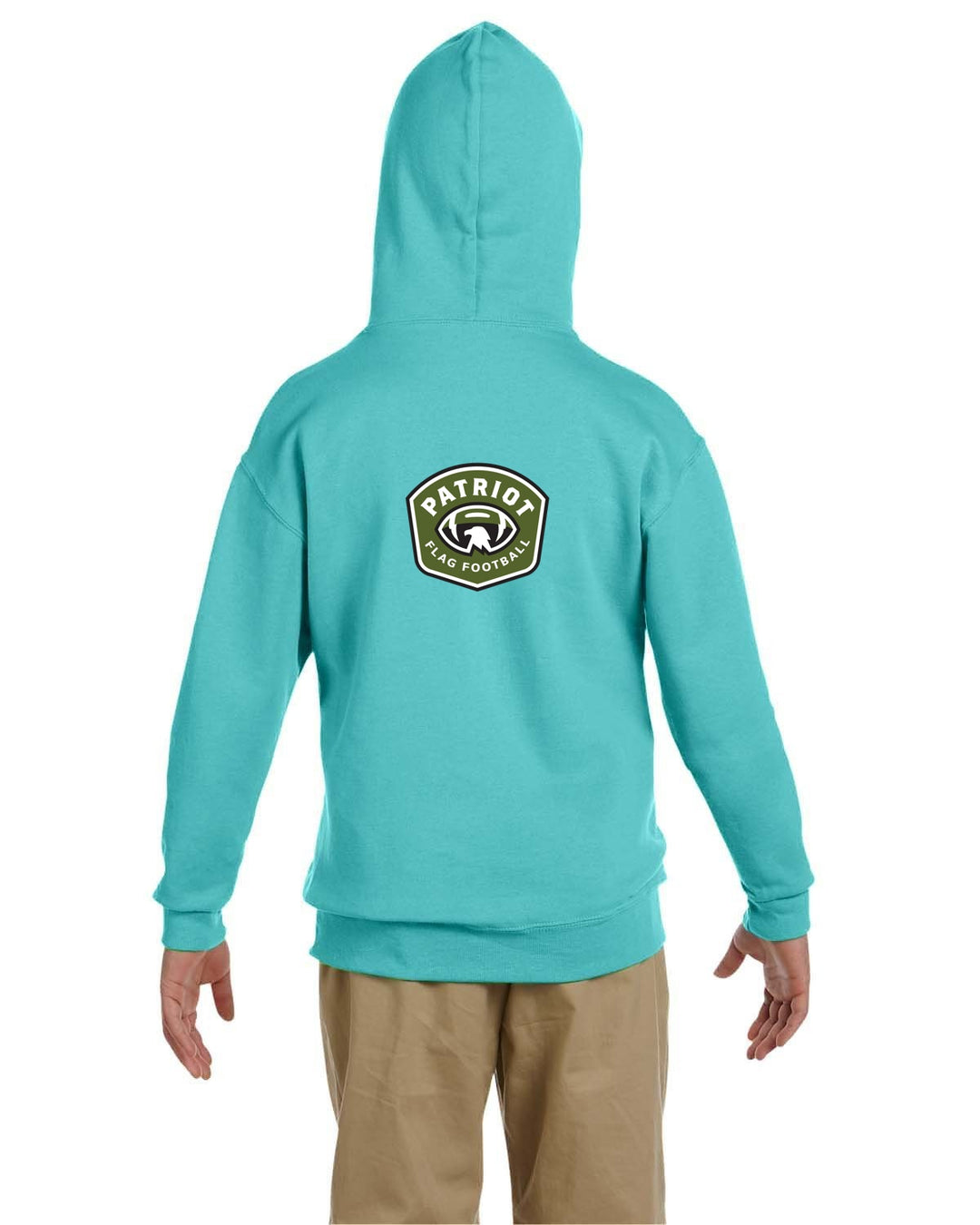 Sudadera con capucha y jersey de polar NuBlend® de 8 oz para jóvenes de los Dolphins Flag Football (996Y)