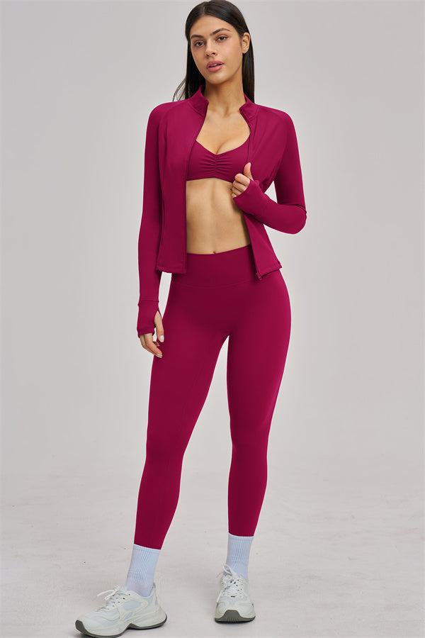 The Swoon Jacket Sports Bra Leggings 3-Piece Set