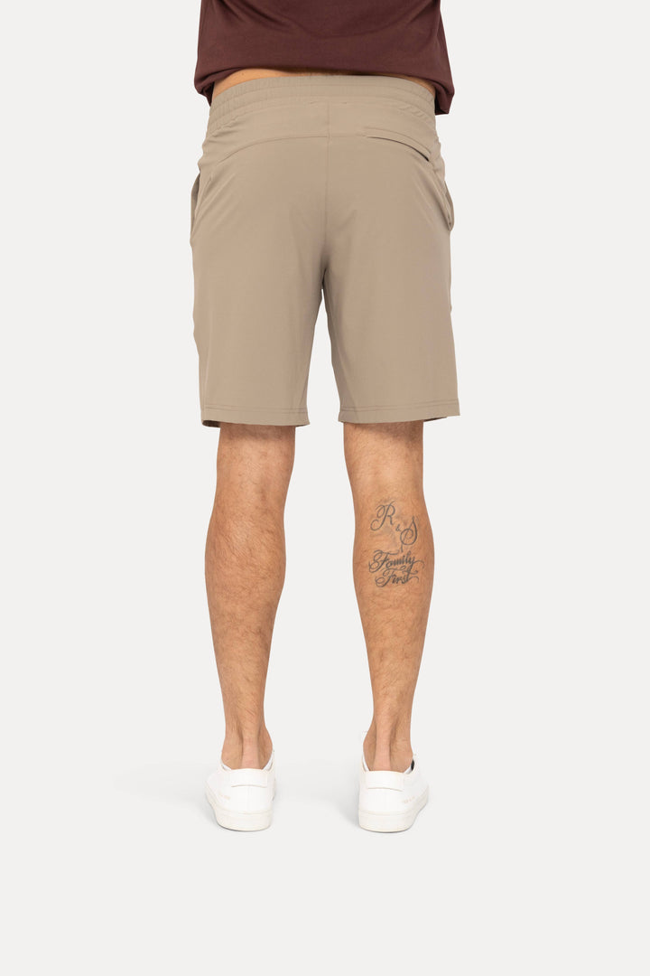 Mono B - Drawstring Shorts with Pockets - Dark Wood MEN