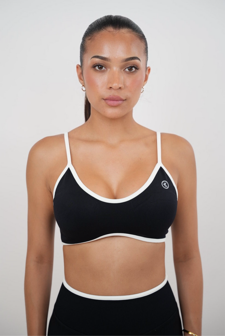 Passion is Power Black Sports Bra