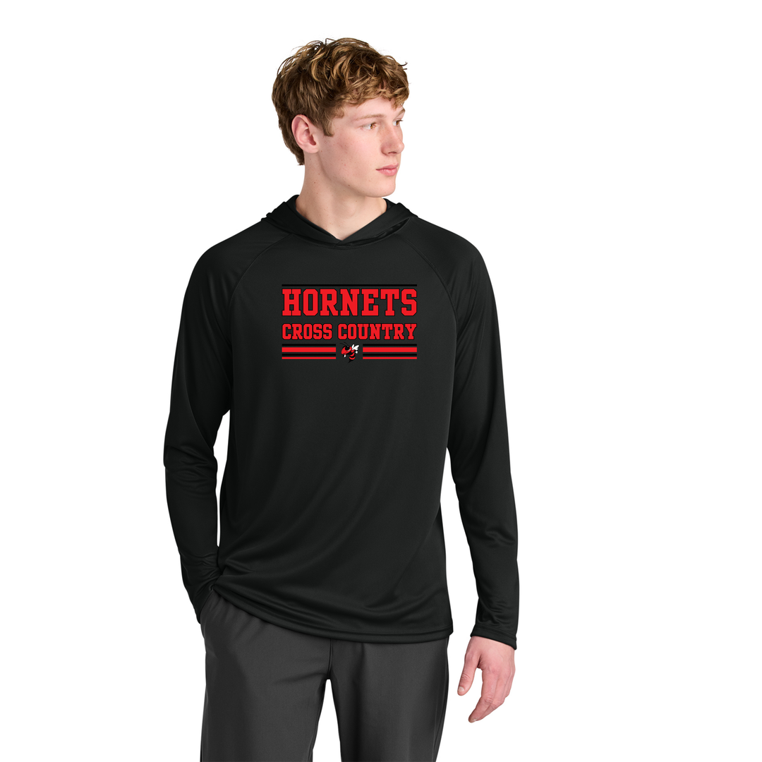 Branford Cross Country - Adult Performance Long Sleeve Hooded Tee (A4N3409)