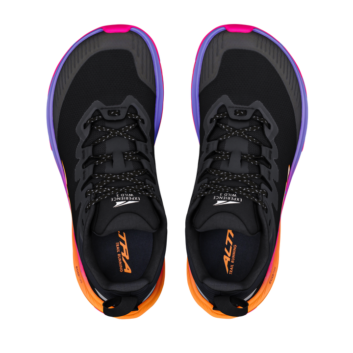 Altra Womens Women's Experience Wild 3 - Black/white/pink Glow