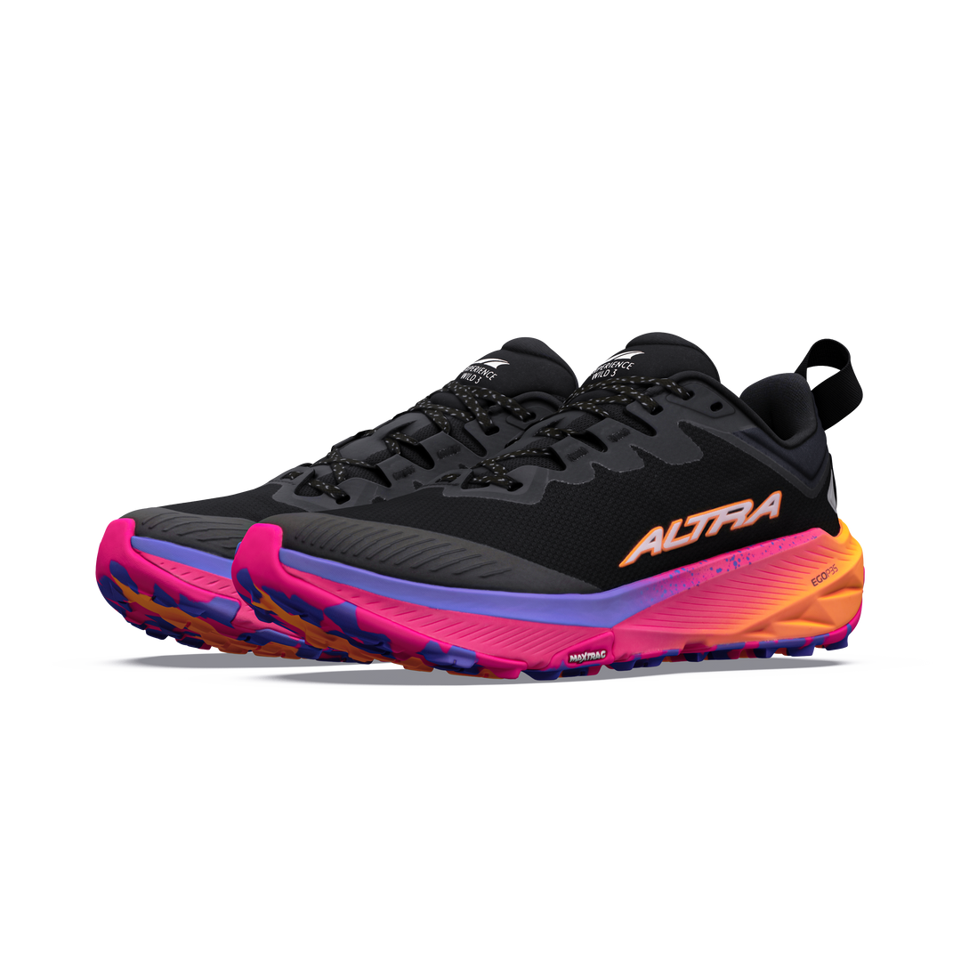 Altra Womens Women's Experience Wild 3 - Black/white/pink Glow