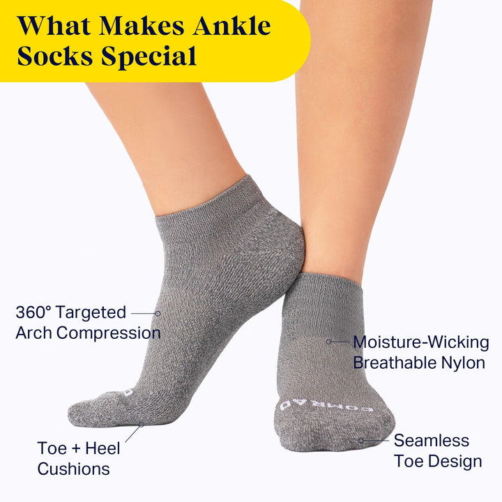 Ankle Compression Socks - 4 Pack