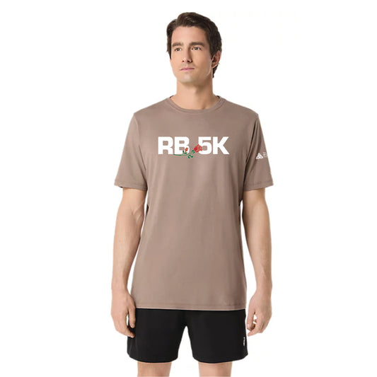 2026 Rose Bowl 5K - ASICS Men's PR Poly Cotton Tee Heather Grey Taupe (2011D028) (RB26-08)