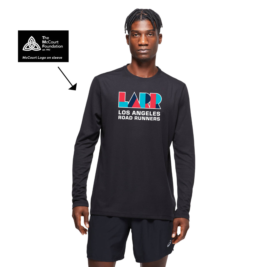 Los Angeles Road Runners / ASICS Men's Ready Set Long Sleeve Tee Black (2011b459) (LARR-01, LA-35)