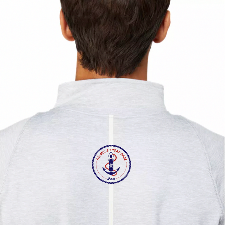 Asics Thermopolis Quarter Zip para hombre - Gris jaspeado claro (2011C011-021)