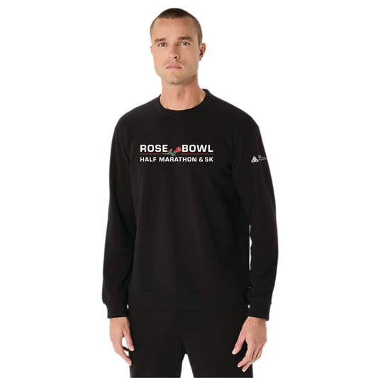 2026 Rose Bowl Half Marathon & 5K - ASICS Unisex Sweat Crew Neck Top Performance Black (2031E908) (RB26-14)