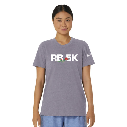 2026 Rose Bowl 5K - ASICS Women's PR Poly Cotton Tee Lavender Grey Heather (2012D014) (RB26-08)