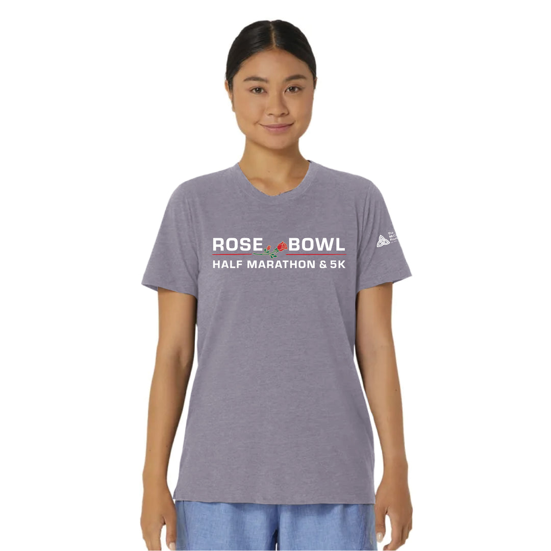 2026 Rose Bowl Half Marathon & 5K - ASICS Women's PR Poly Cotton Tee Lavender Grey Heather (2012D014) (RB26-14)