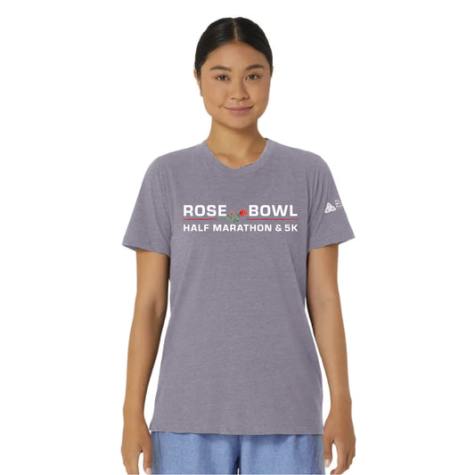 2026 Rose Bowl Half Marathon & 5K - ASICS Women's PR Poly Cotton Tee Lavender Grey Heather (2012D014) (RB26-14)
