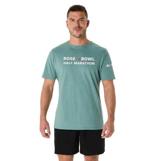 2026 Rose Bowl Half Marathon - ASICS Men's Short Sleeve Tee Celadon (2011D028) (RB26-02)