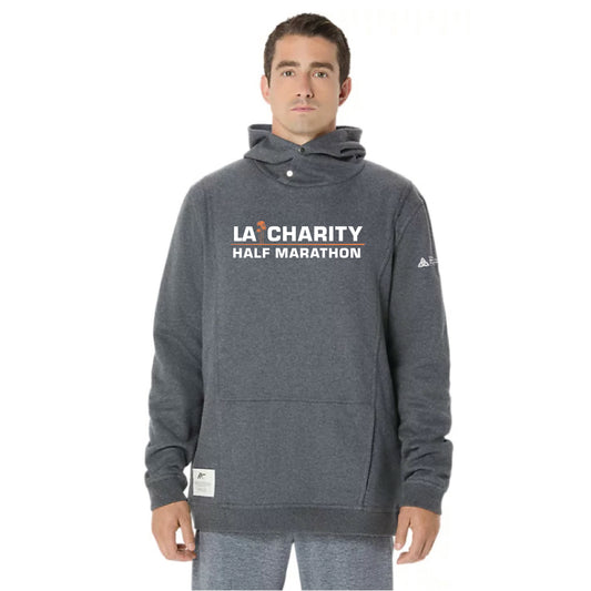 2026 Los Angeles Charity Half Marathon - ASICS Unisex Sunday Sana Fleece Hoodie - Dark Heather Grey (2033B739) (LA26-21)