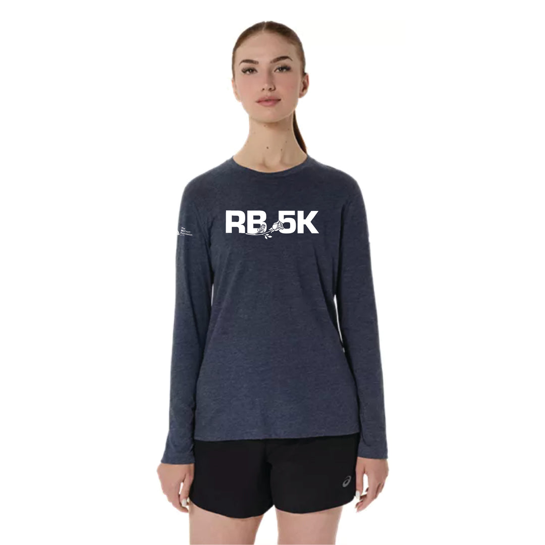 2026 Rose Bowl 5K - ASICS Women's PR Long Sleeve Triblend Tee Peacoat Heather (2012D305) (RB26-09)