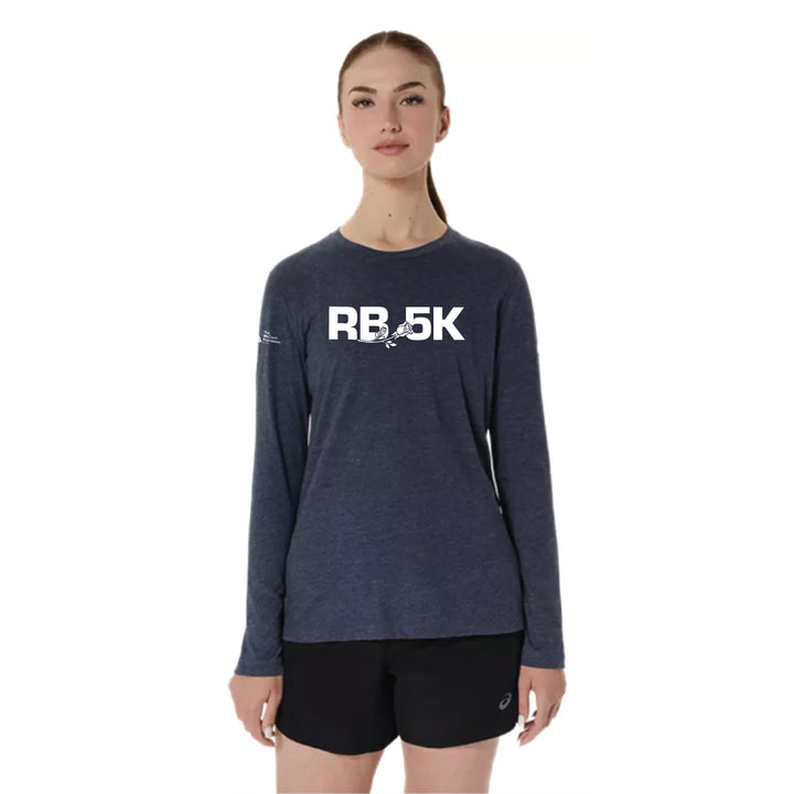 2026 Rose Bowl 5K - ASICS Women's PR Long Sleeve Triblend Tee Peacoat Heather (2012D305) (RB26-09)
