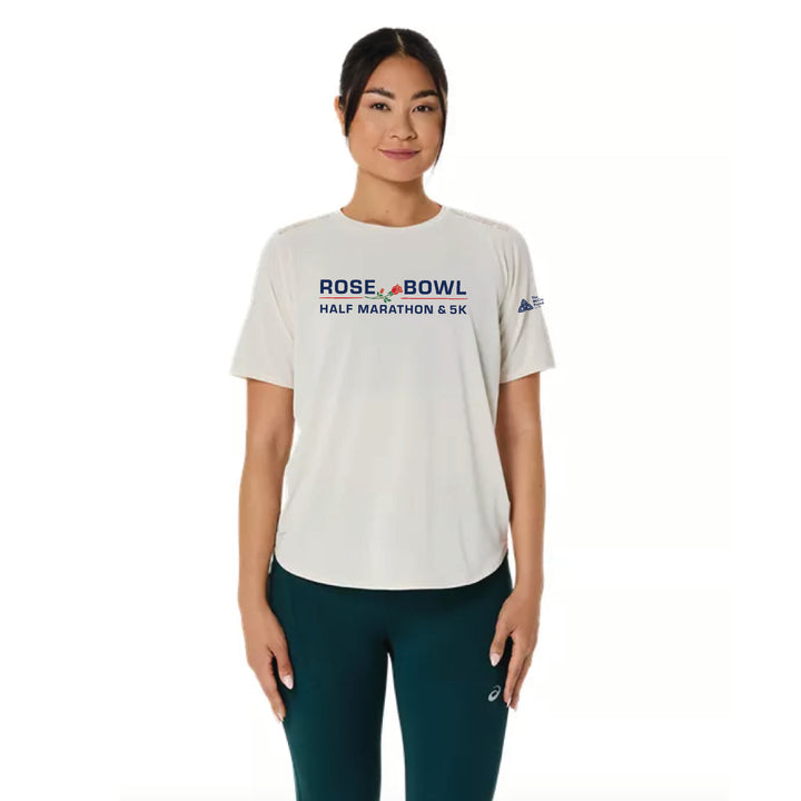 2026 Rose Bowl Half Marathon & 5K - ASICS Women's Road SS Top - Birch (2012C969) (RB26-13)