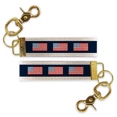 American Flag Color Block Keychain