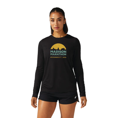 2025 Madison Marathon - ASICS Women's Ready Set Long Sleeve Tee Black (2012b468) (MM-04)