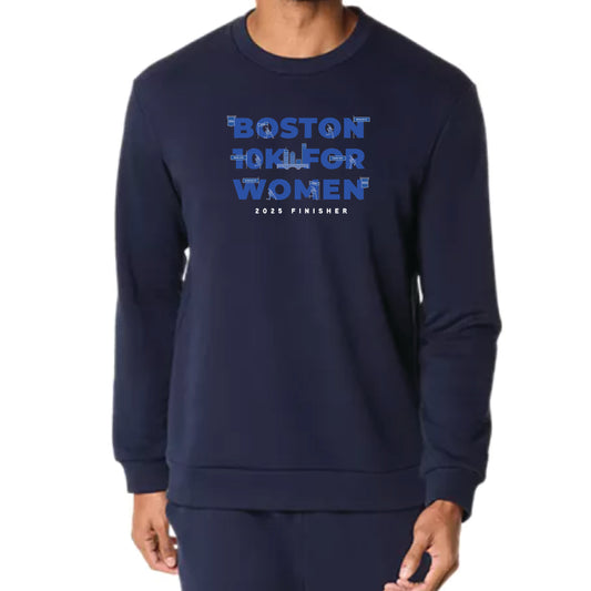 Boston 10K for Women Finisher - ASICS Sweat Crew Neck Top Midnight (2031E908) (B085)