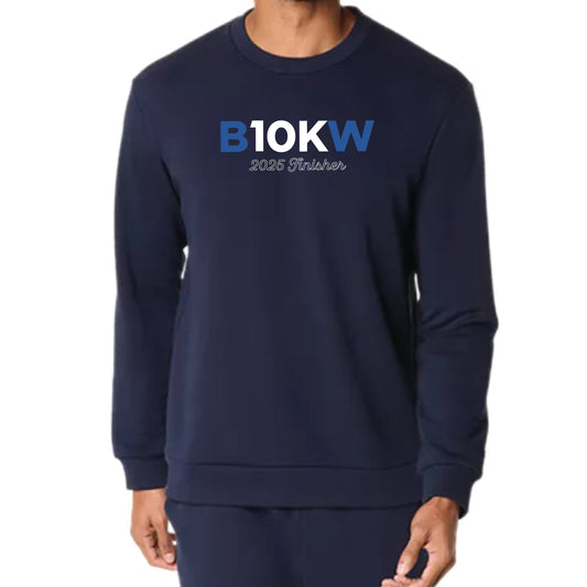 Boston 10K for Women Finisher - ASICS Sweat Crew Neck Top Midnight (2031E908) (B083)
