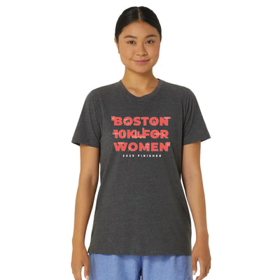 Boston 10K for Women Finisher - ASICS Women's PR Poly Cotton Tee (2012D014) (B086)
