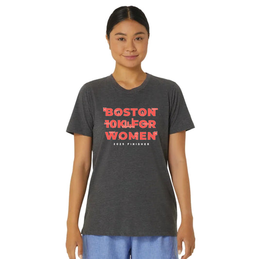 Boston 10K for Women Finisher - ASICS Women's PR Poly Cotton Tee (2012D014) (B086)