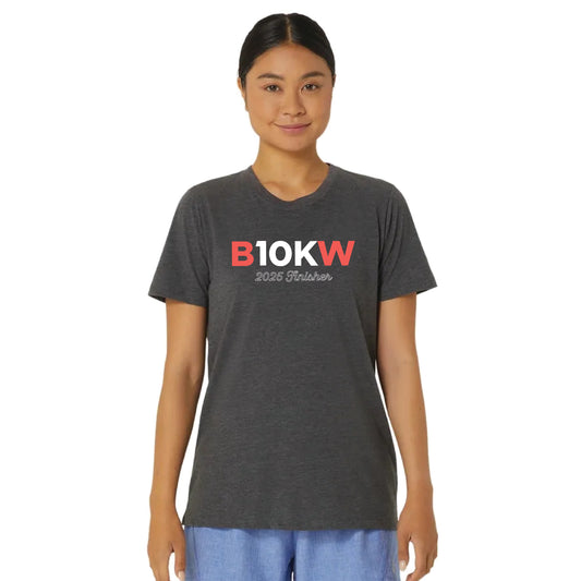 Boston 10K for Women Finisher - ASICS Women's PR Poly Cotton Tee (2012D014) (B084)