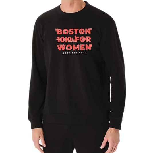Boston 10K for Women Finisher - ASICS Sweat Crew Neck Top Performance Black Unisex (2031E908) (B086)