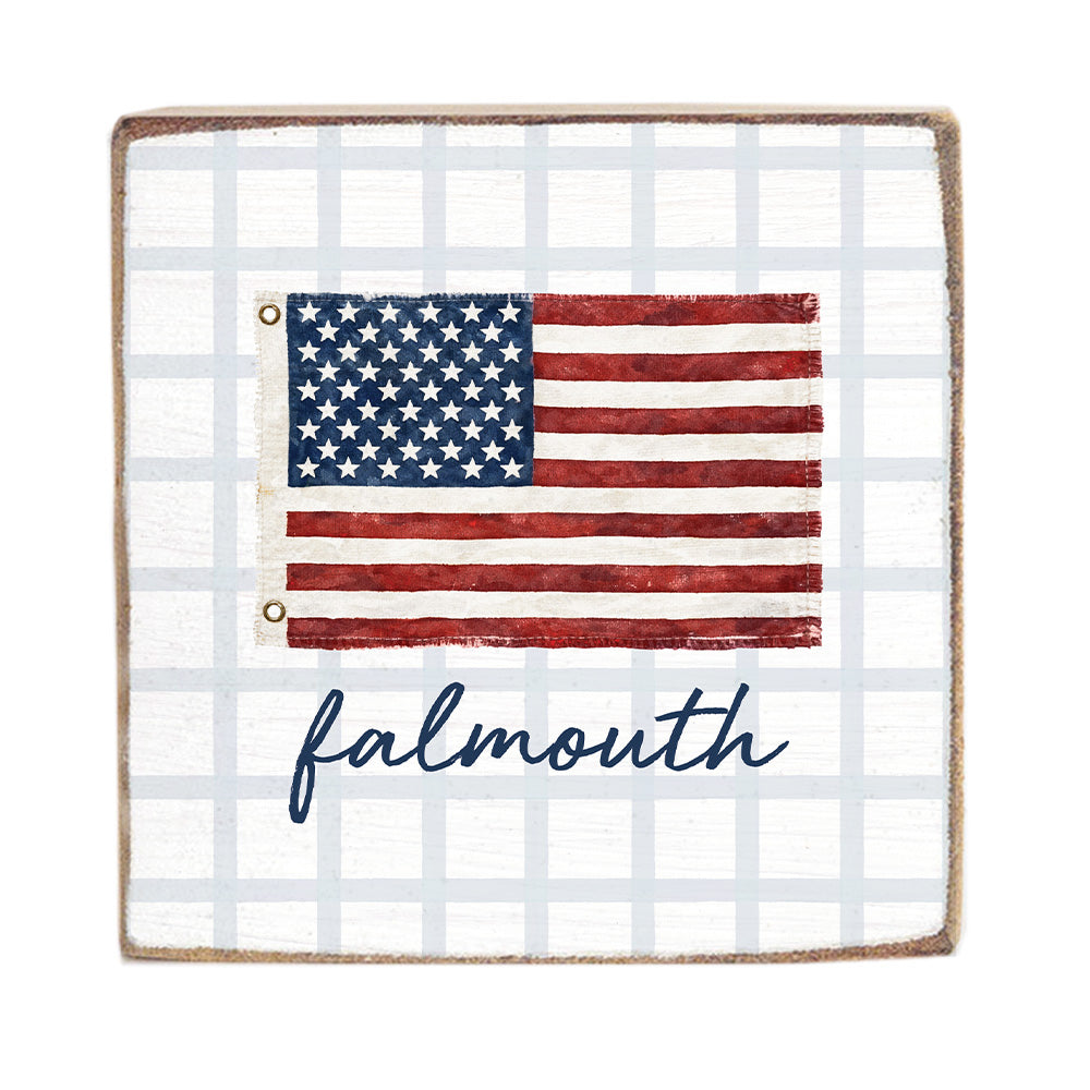 ASICS Falmouth Road Race 2026 - Vintage Flag Block Sign