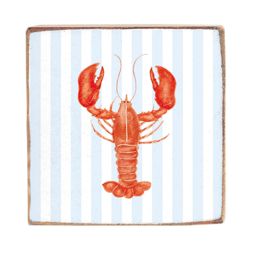 Seaside Lobster Block Sign