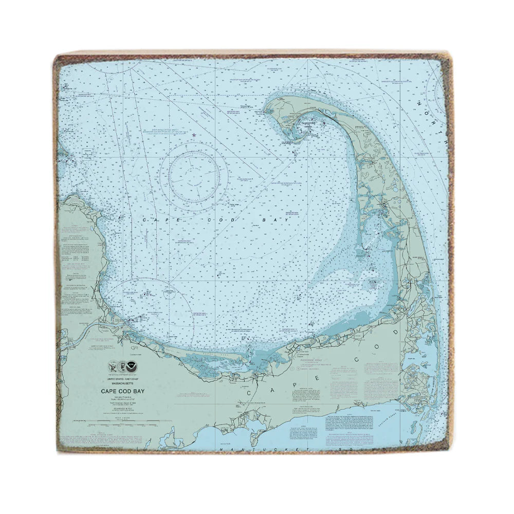 Cape Cod Map Block Sign