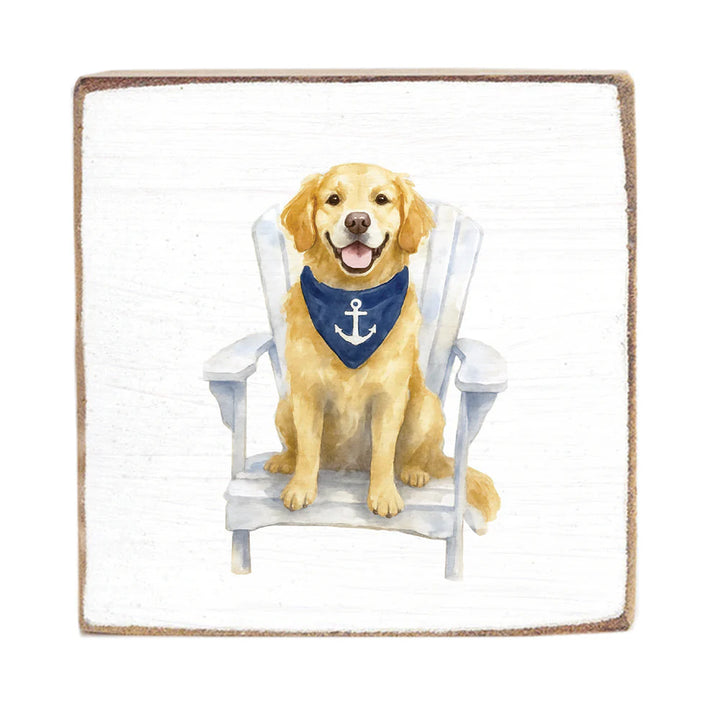Coastal Dog Block Sign
