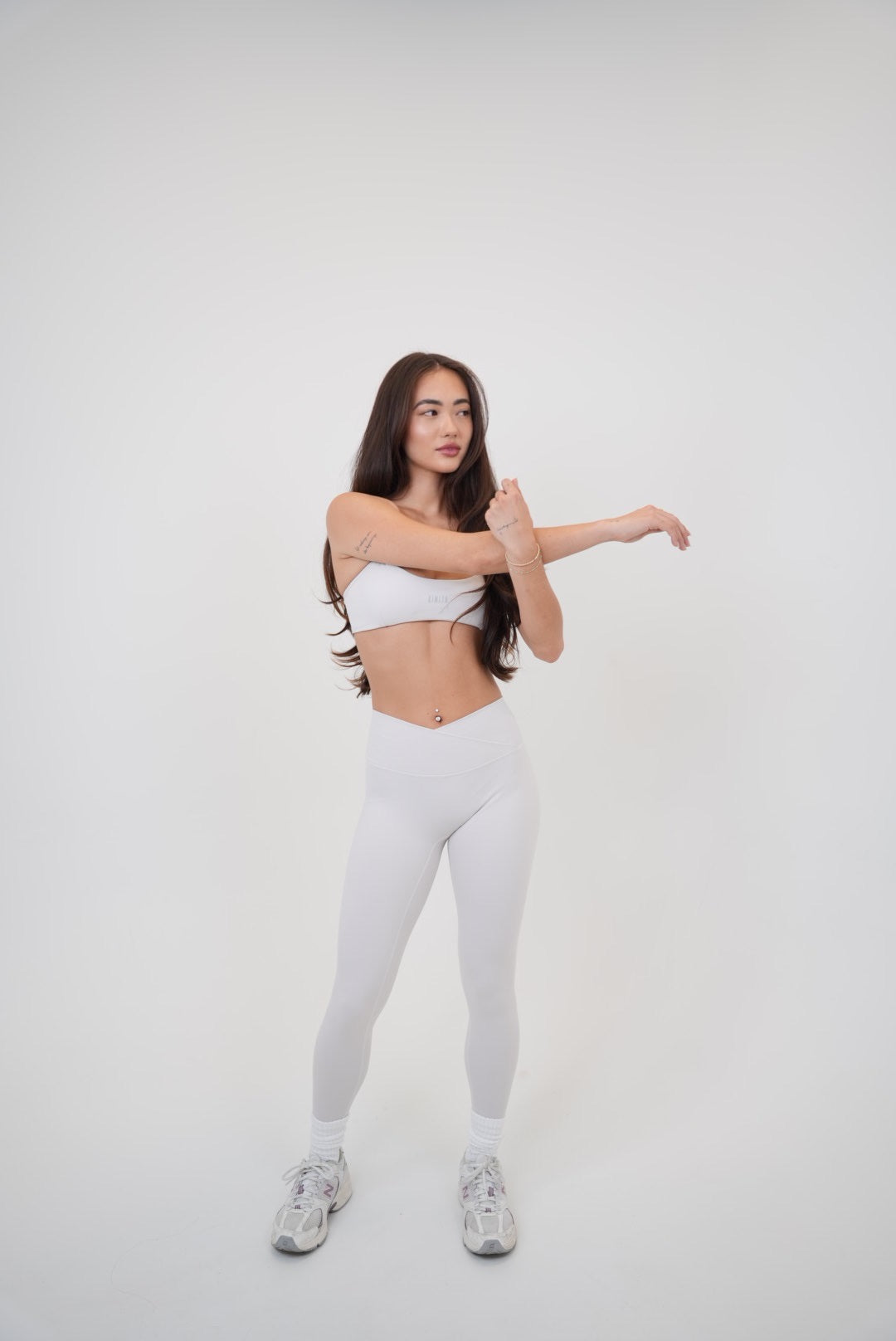 My Time Is Divine Lime White Cross-Back Butter Soft Bra