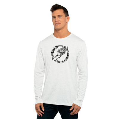 Boston Latin Academy T&F - Camiseta unisex de manga larga de mezcla triple Next Level Apparel (6071)