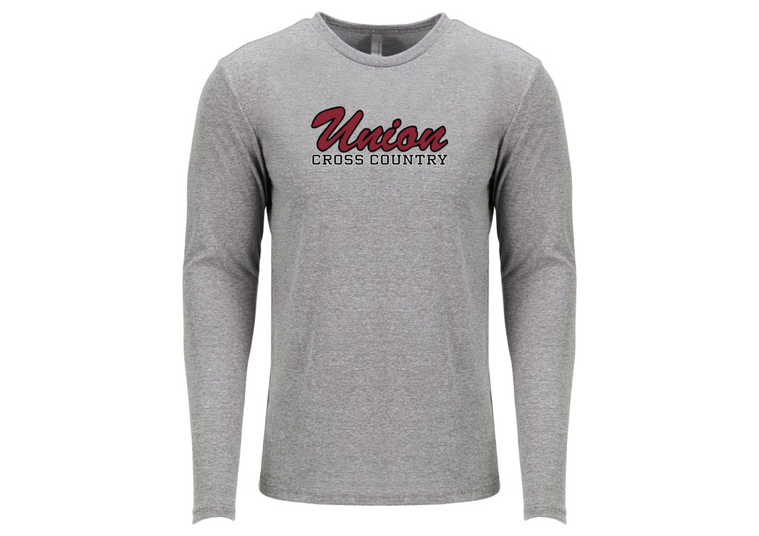 Union College XC - Next Level Apparel Men's Triblend Long-Sleeve Crew (6071)