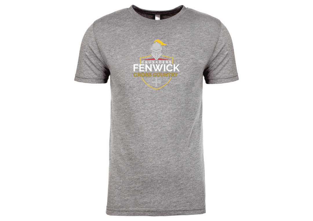 Camiseta unisex de triblend de Next Level Apparel del equipo Bishop Fenwick XC (6010)