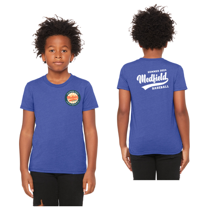 Camiseta de béisbol Medfield 12U para jóvenes (3001YCV)